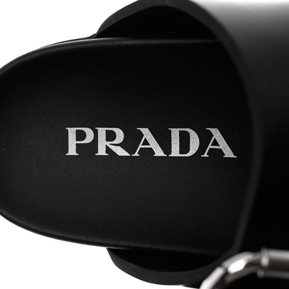 Prada EVA Rubber Buckled Lug Sole 20mm Thong Sandals 37 Black 7 of 12