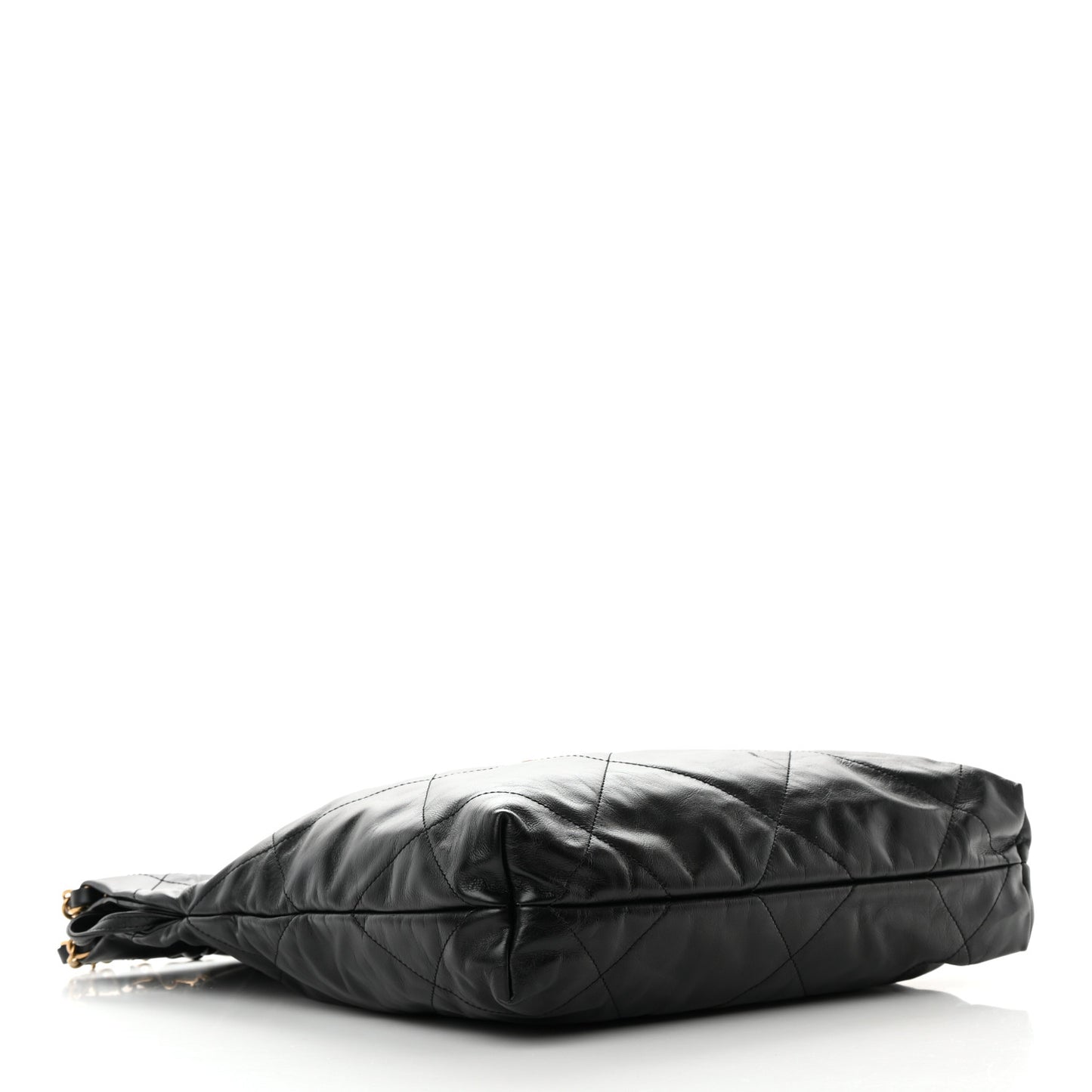 Shiny Calfskin Quilted Small Chanel 22 Black