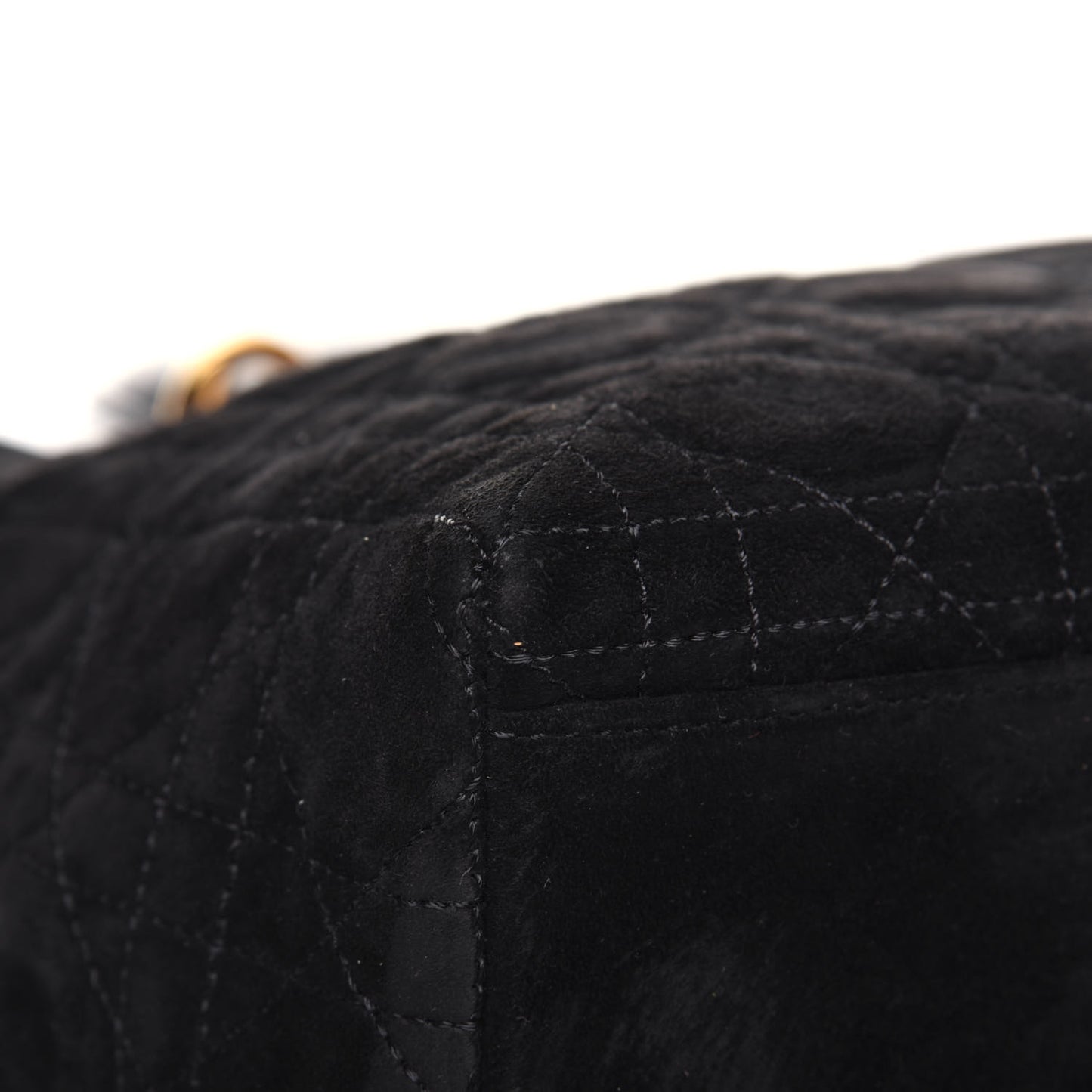Suede Cannage Medium Lady Dior Black