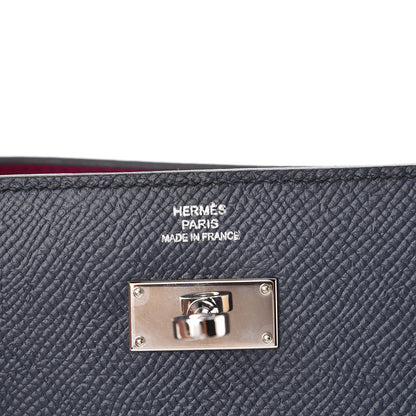 Hermes Epsom Medium Kelly Wallet Bleu Indigo Rose Pourpre 4 of 6