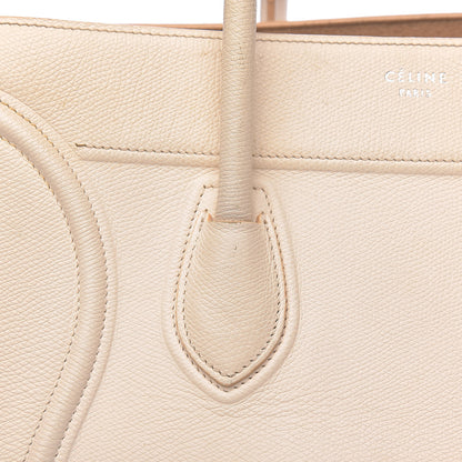 Celine Grained Calfskin Medium Phantom Luggage Cream 17 of 39