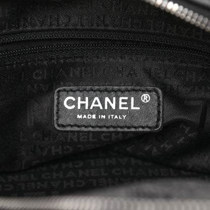 Chanel Calfskin Quilted Chain Stitch Bowler Bag Black 5 of 11