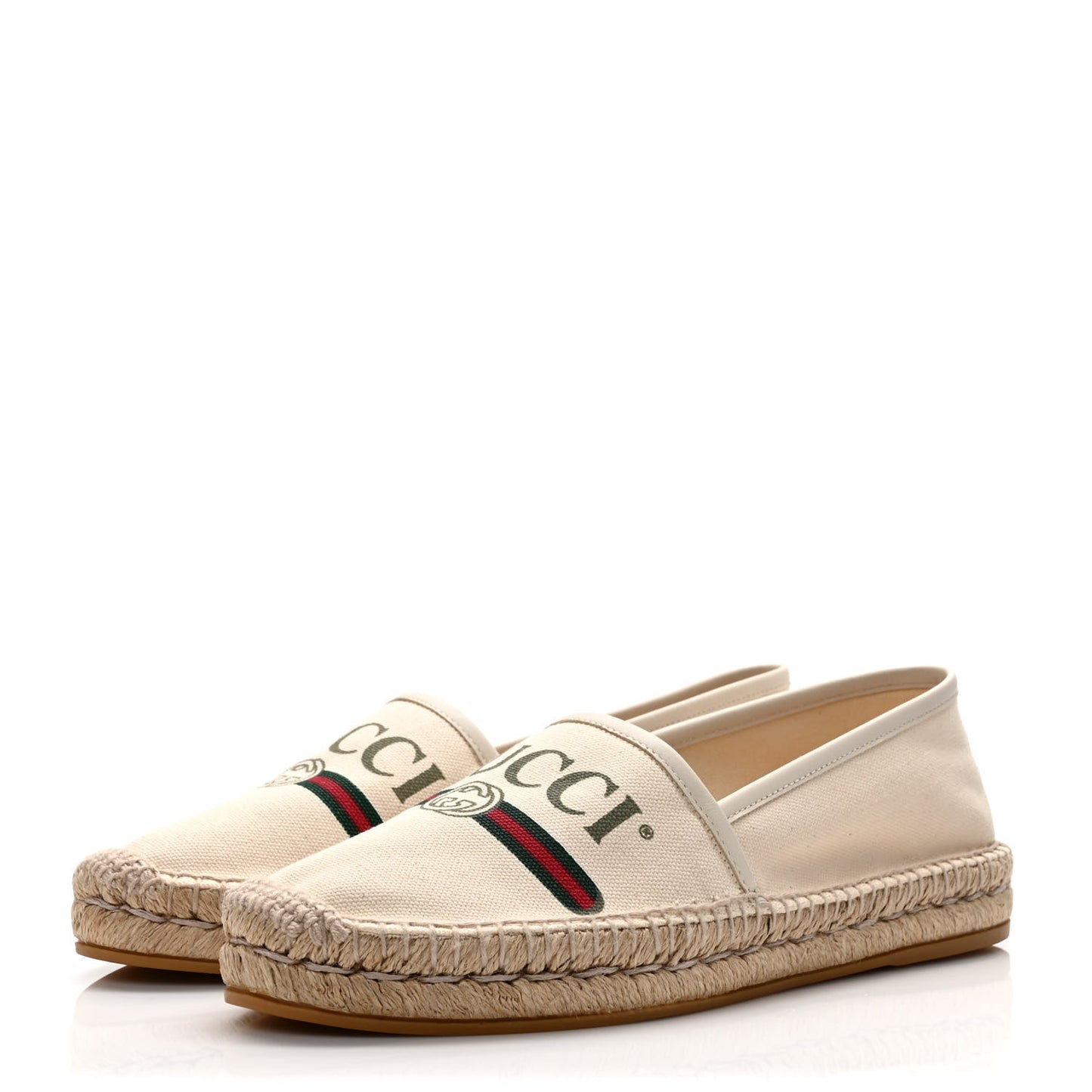 Canvas Logo Espadrilles 39 Greggio White