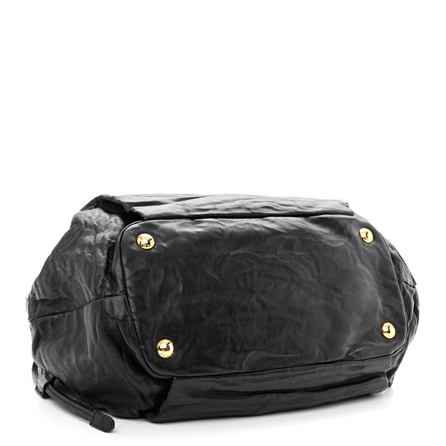 Nappa Antique Drawstring Tote Black