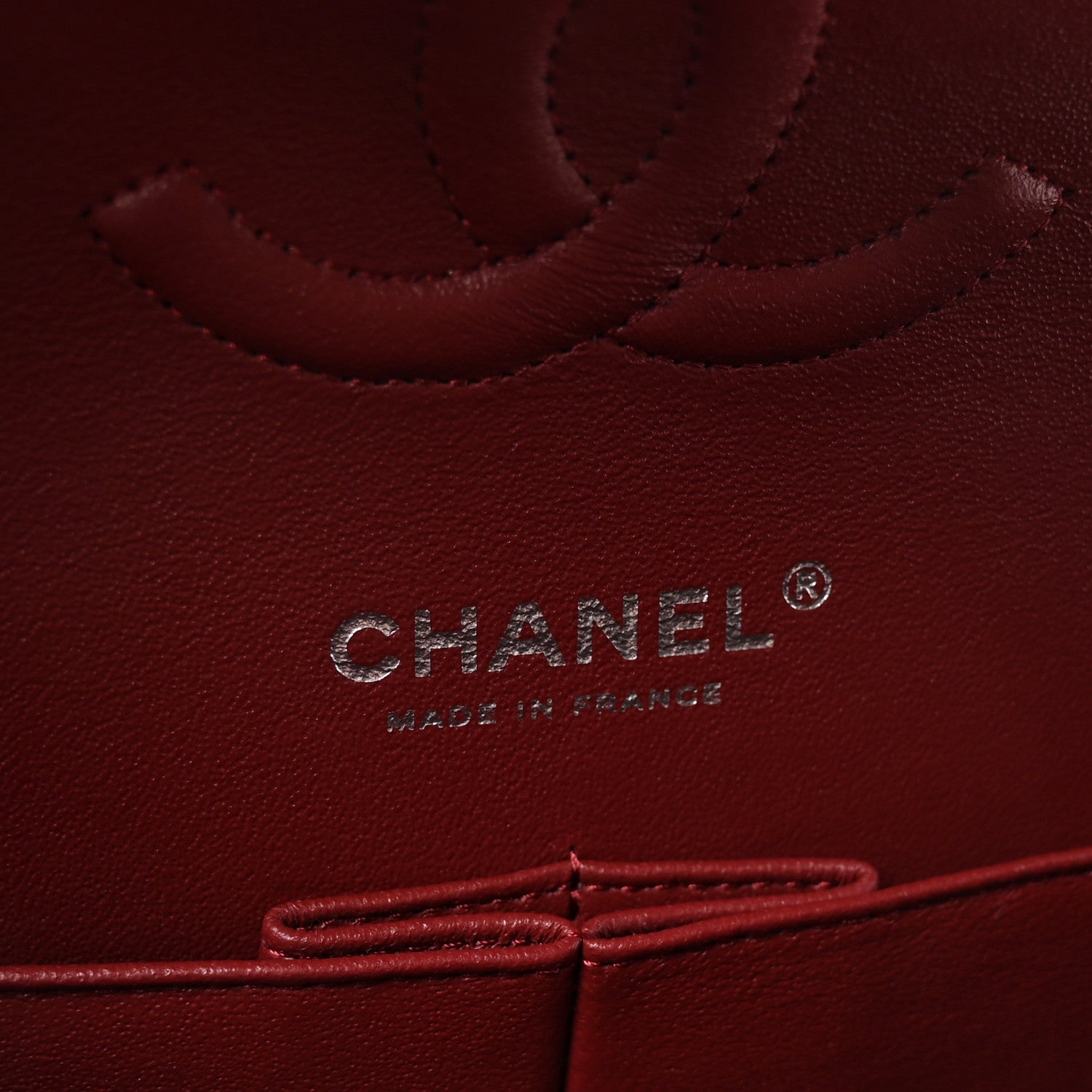 Chanel Caviar Quilted Medium Double Flap Burgundy 6 of 10
