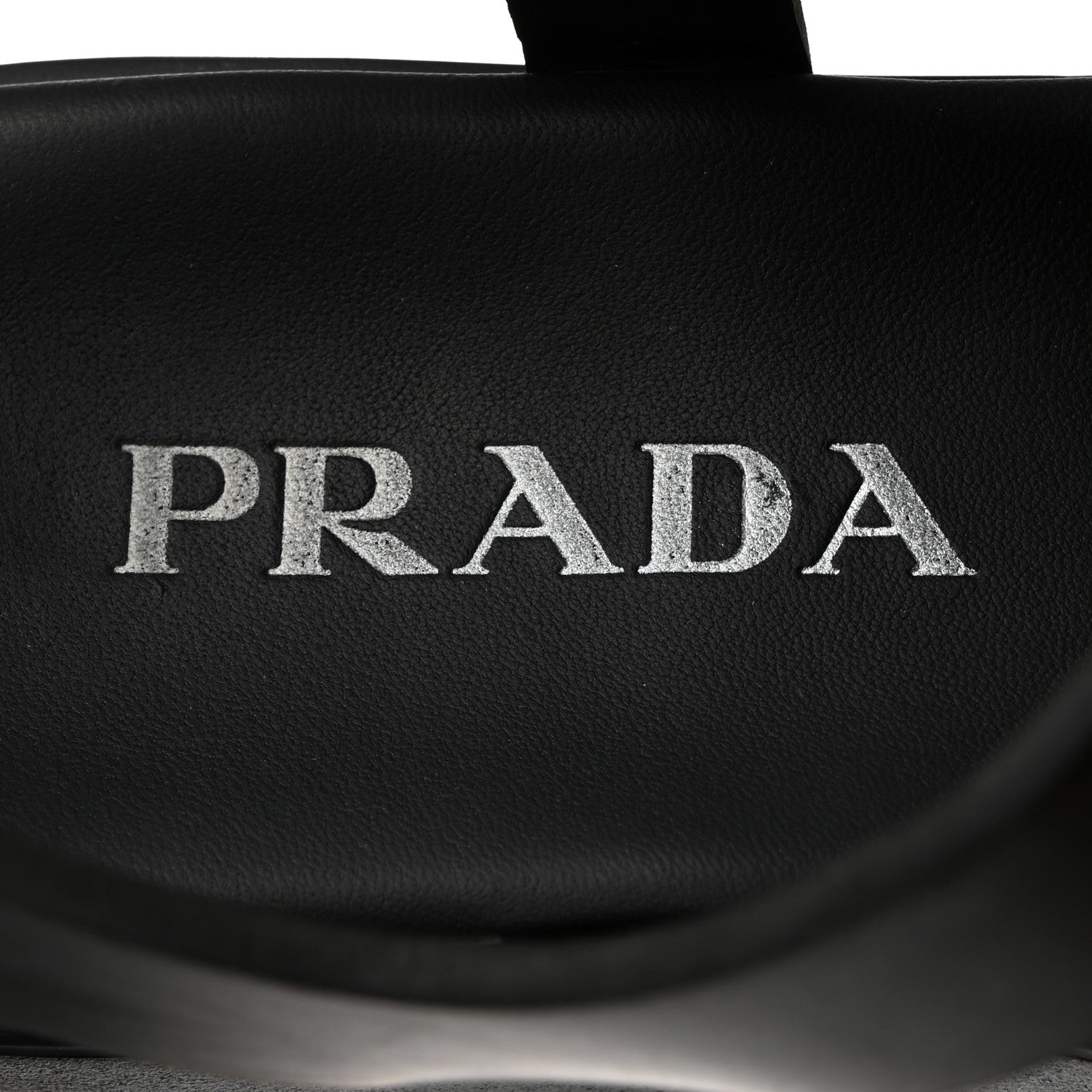 Prada Foam Rubber Triangle Logo Monolith 55mm Cage Sandals 40 Black 6 of 9