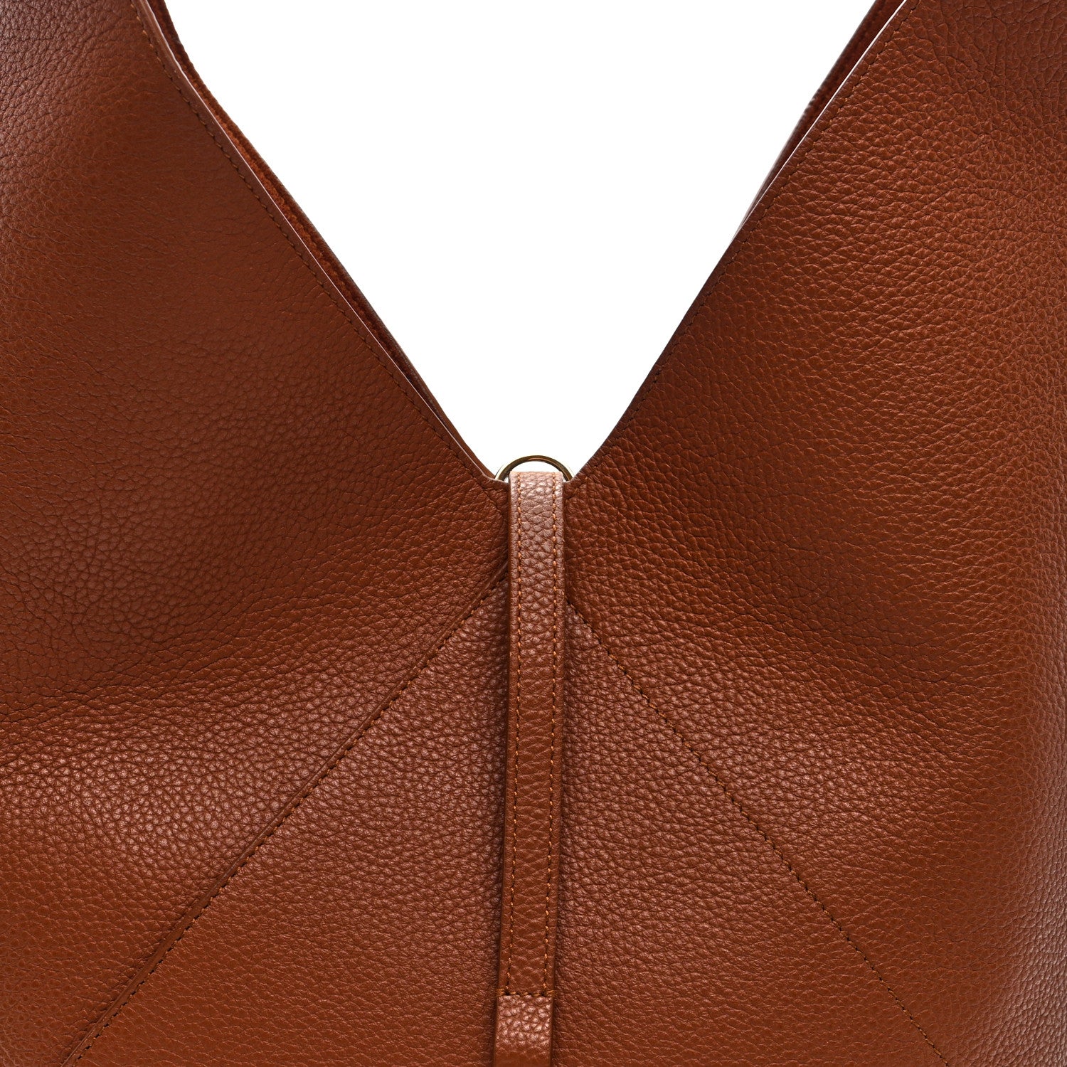 Salvatore Ferragamo Grained Calfskin V Hobo Cognac 8 of 10