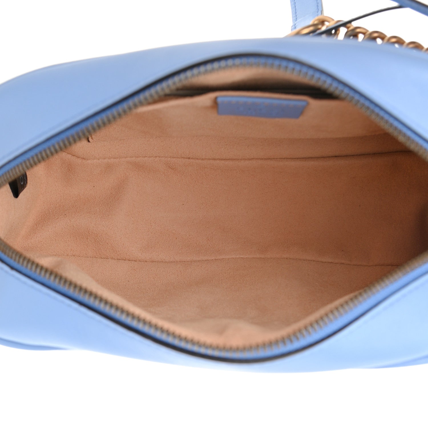 Gucci Calfskin Matelasse Small GG Marmont Chain Shoulder Bag Clear Sky Blue 5 of 10