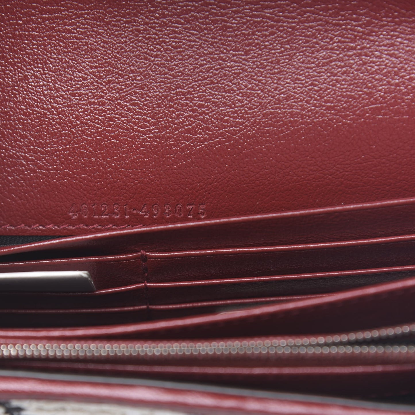 Tweed GG Monogram Mini Dionysus Chain Wallet White Black Romantic Cherry