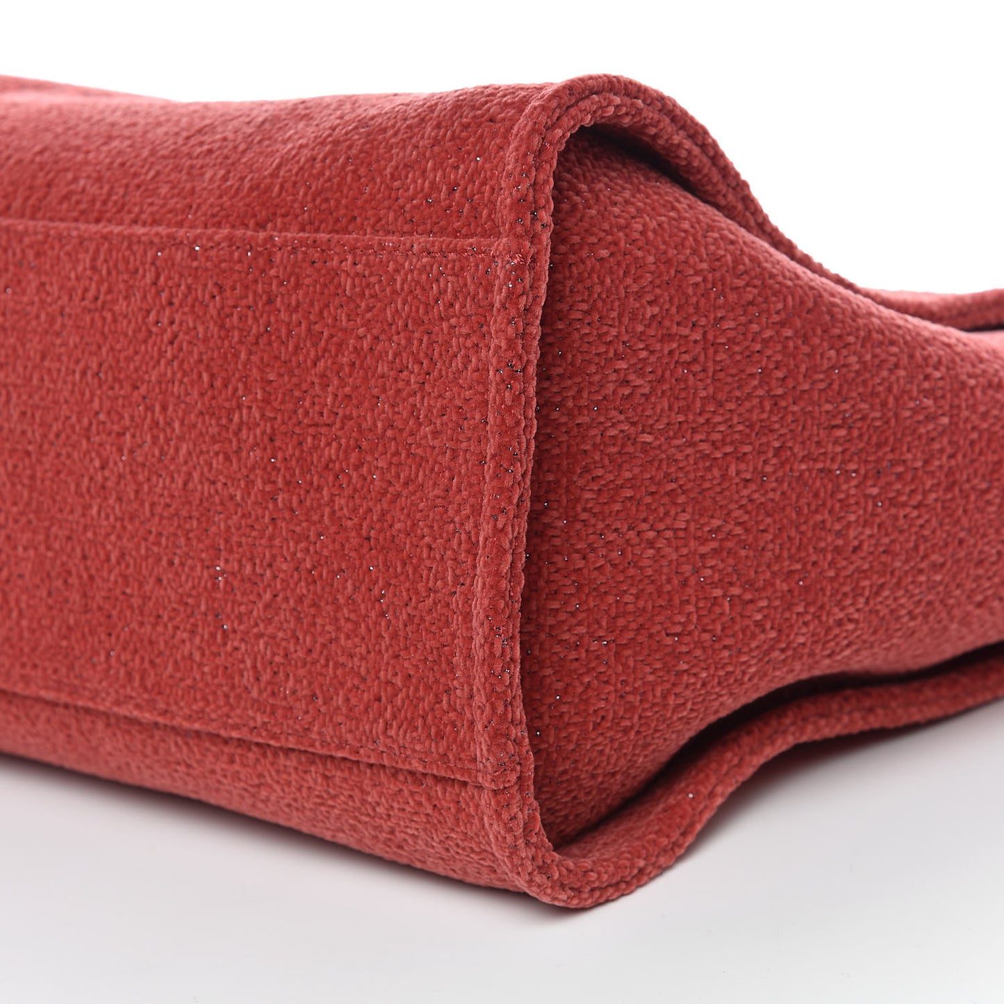 Lurex Boucle Large Deauville Tote Red