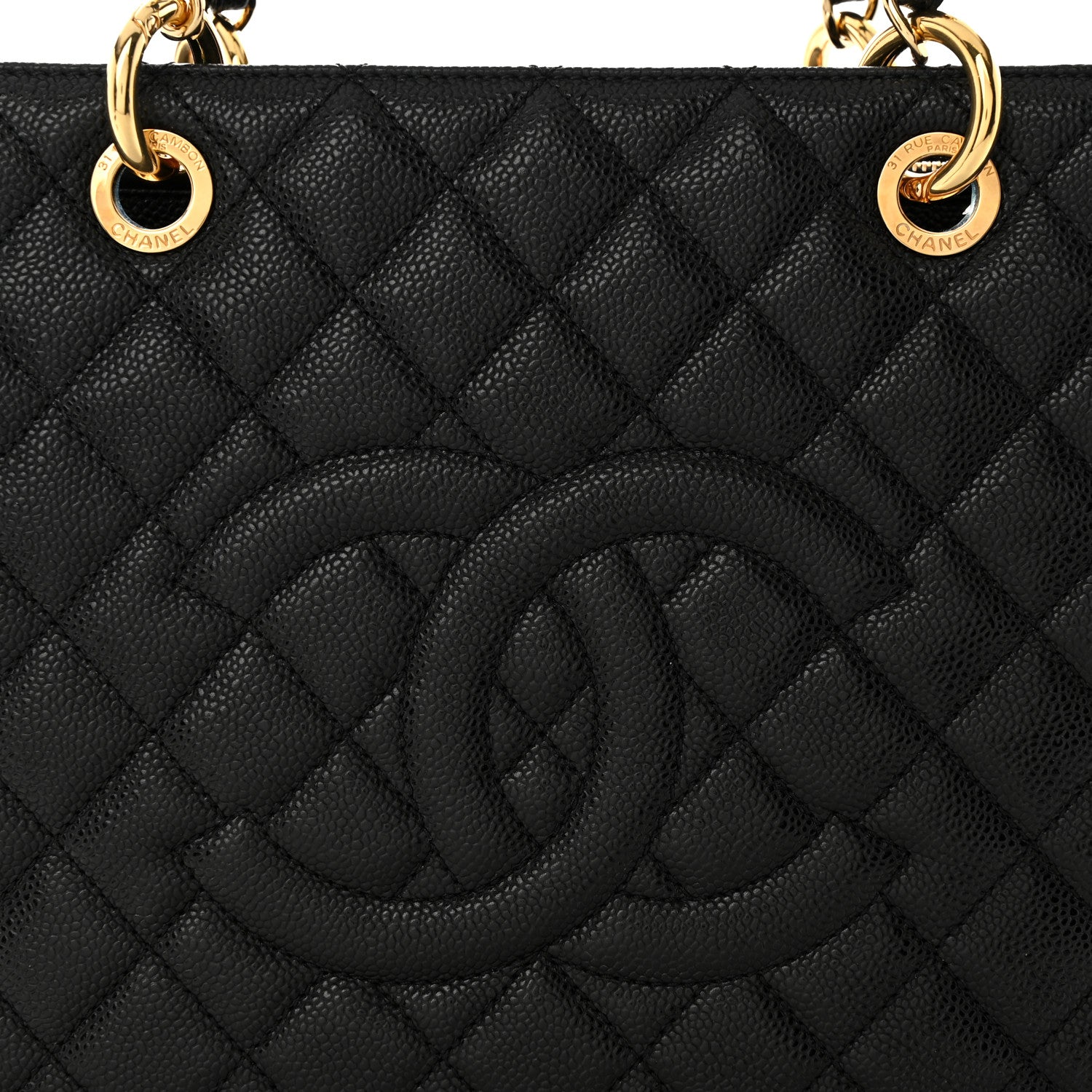 Chanel Caviar Quilted Grand Shopping Tote GST Black 9 of 15