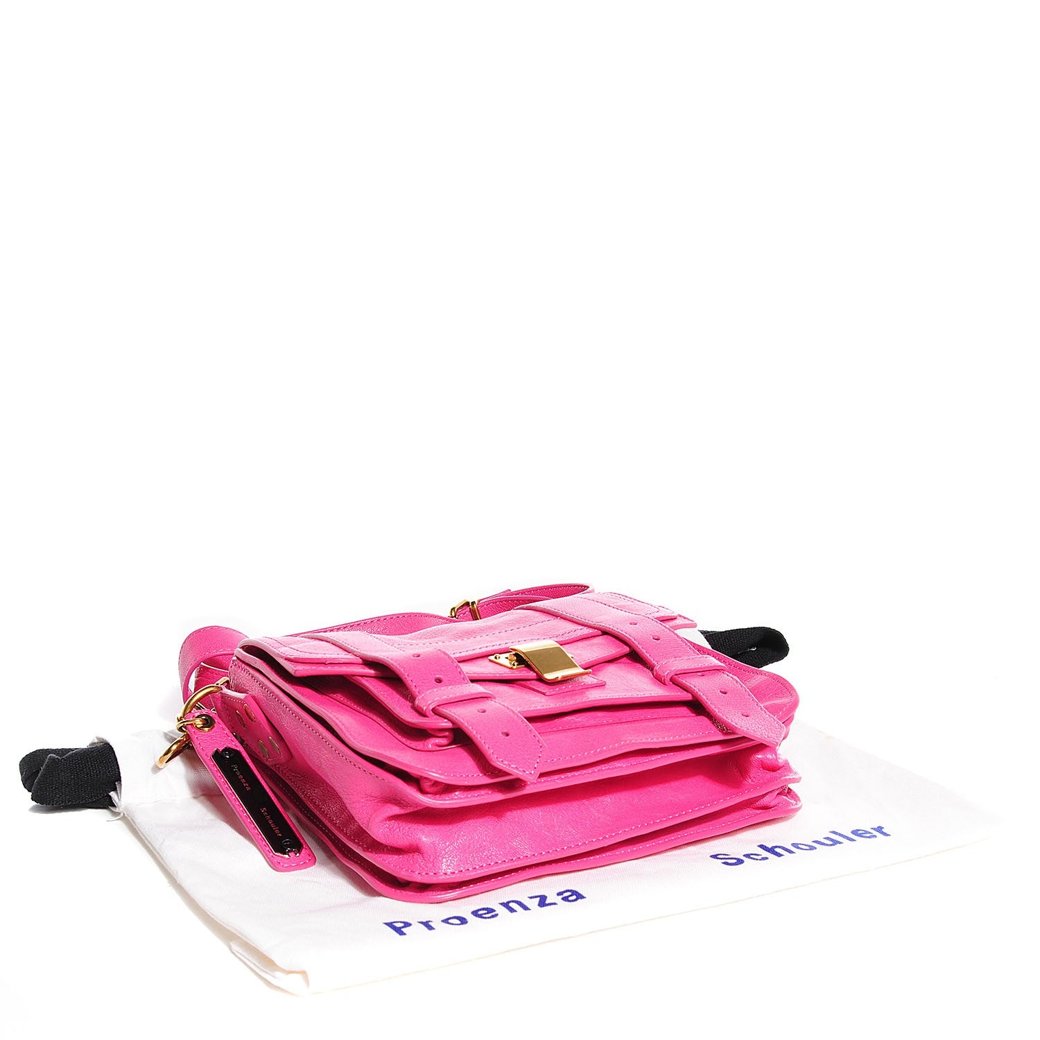 Proenza Schouler Lambskin PS1 Mini Pouch Messenger Bag Raspberry 4 of 12