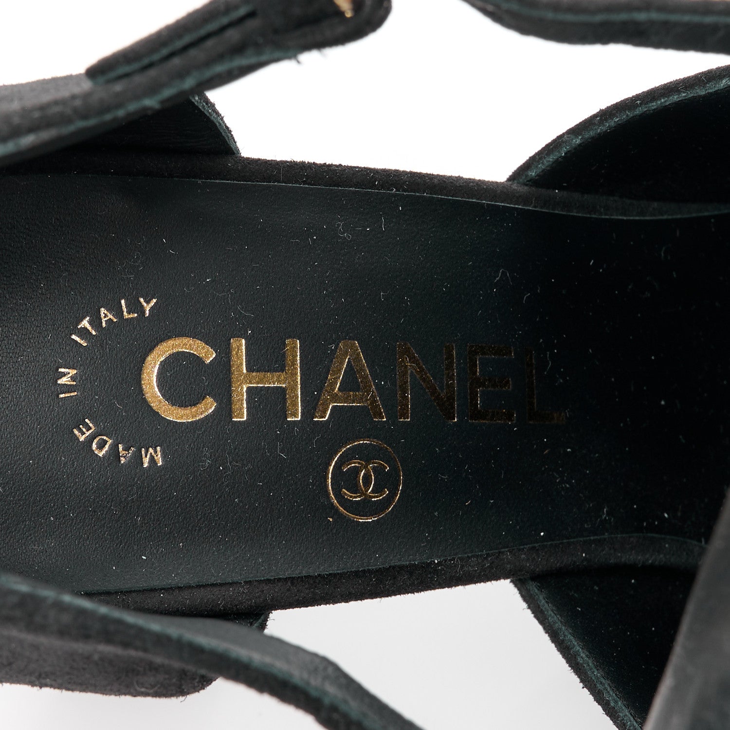 Chanel Suede Calfskin Grosgrain Cut Out Pumps 40.5 Black 7 of 9