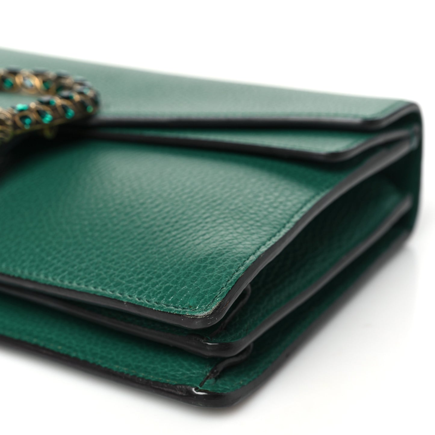 Pebbled Calfskin Small Dionysus Shoulder Bag Emerald