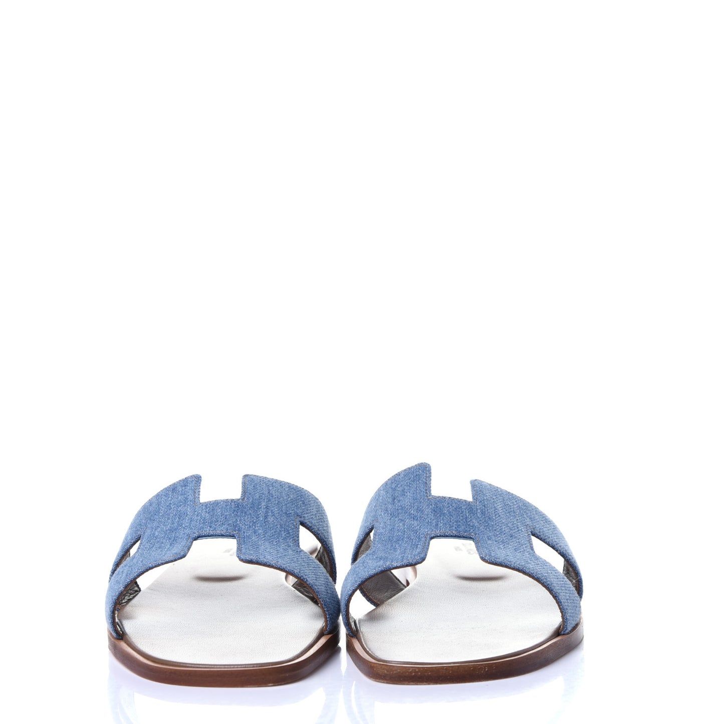 Denim Canvas Oran Sandals 39 Bleu Clair