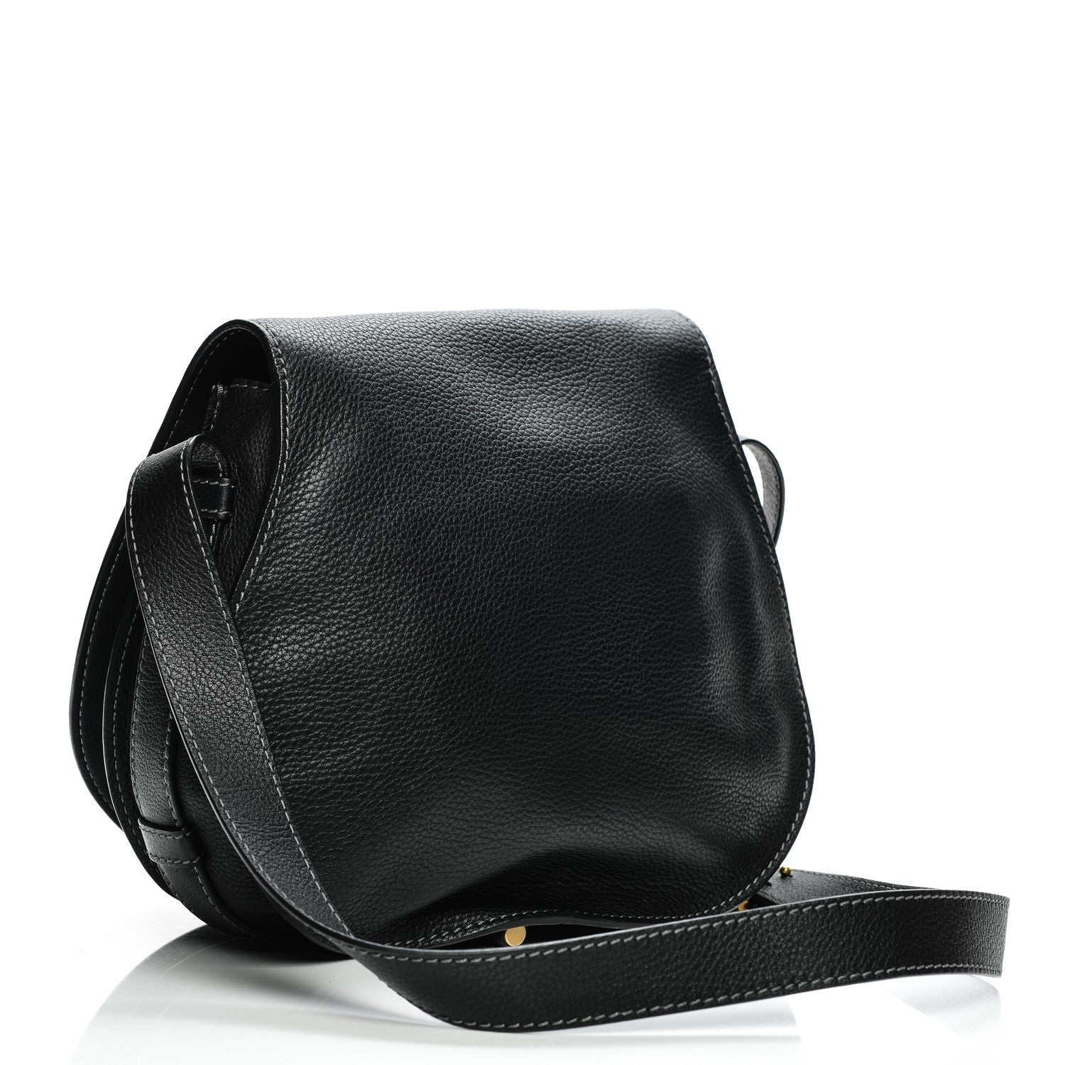 Chloe Calfskin Medium Marcie Round Crossbody Bag Black 3 of 6
