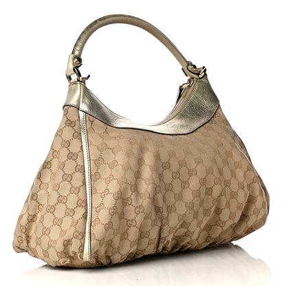 Gucci Monogram Large D Gold Hobo Gold 2 of 9