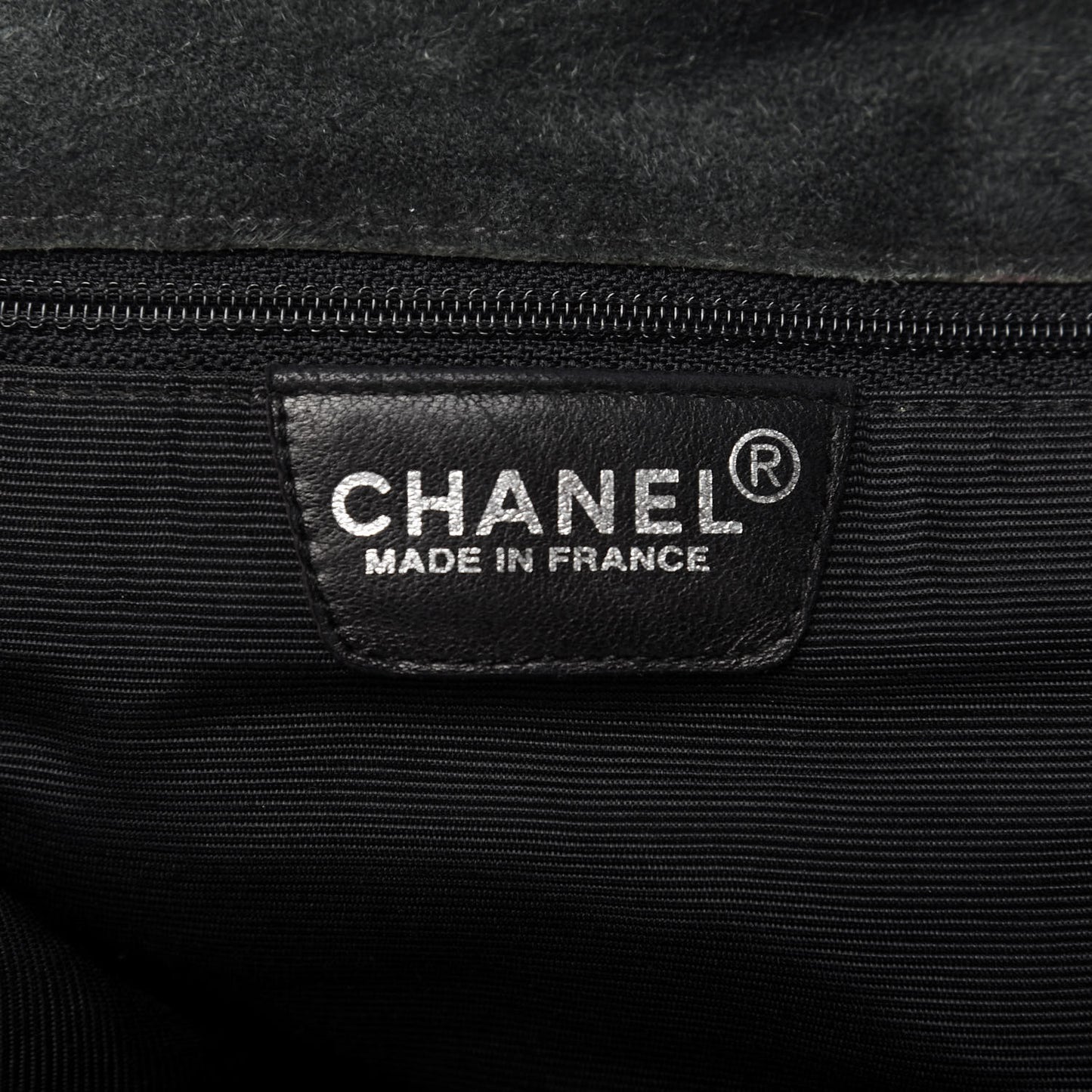 Suede Patchwork Shoulder Bag Charcoal Grey