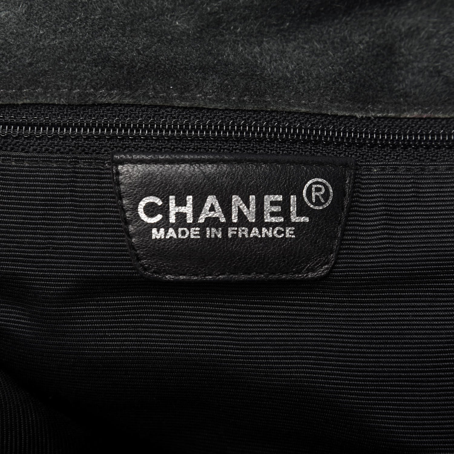 Chanel Suede Patchwork Shoulder Bag Charcoal Grey 8 of 10