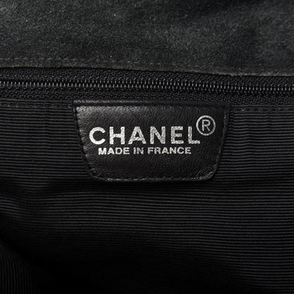 Chanel Suede Patchwork Shoulder Bag Charcoal Grey 8 of 10