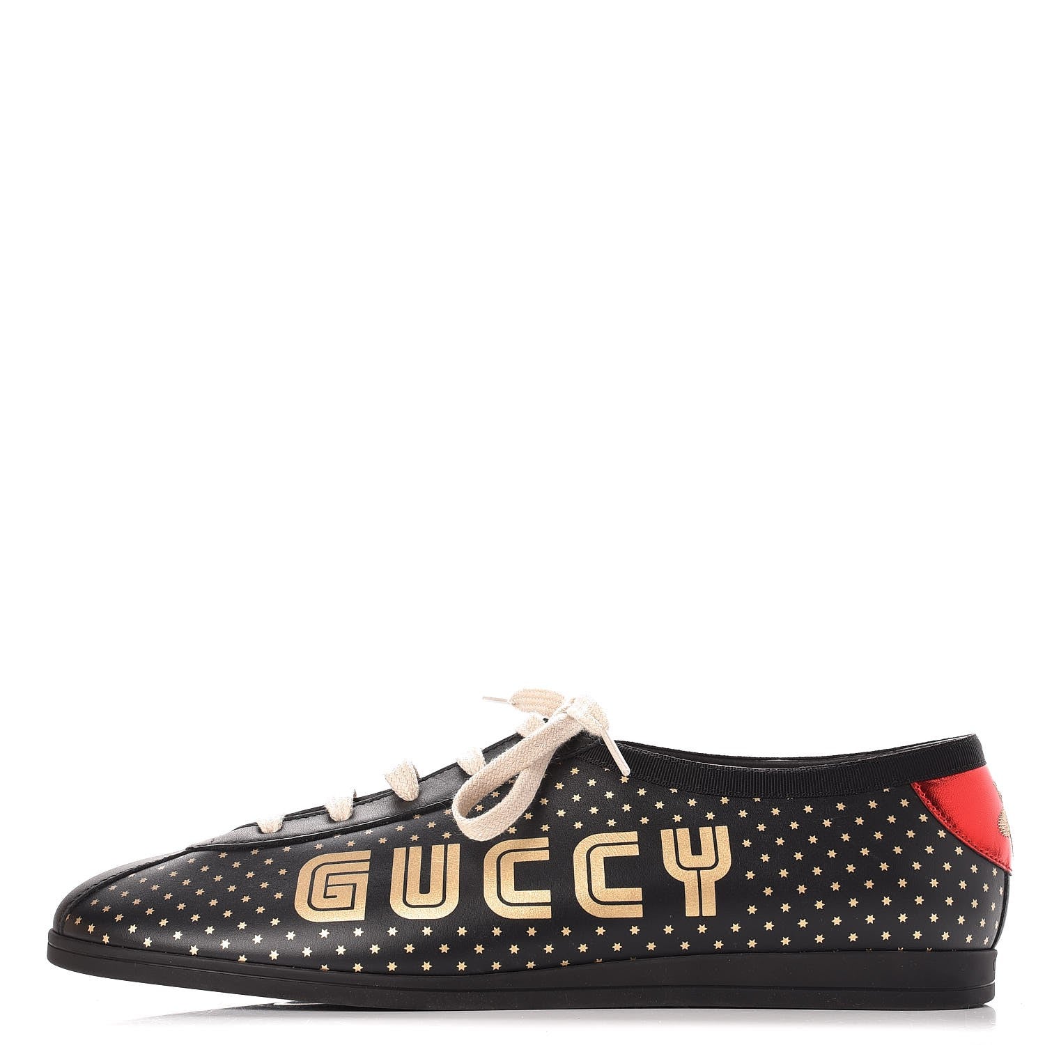 Gucci X SEGA Calfskin GUCCY Stars Mens Falacer Sneakers 9 Black 1 of 12