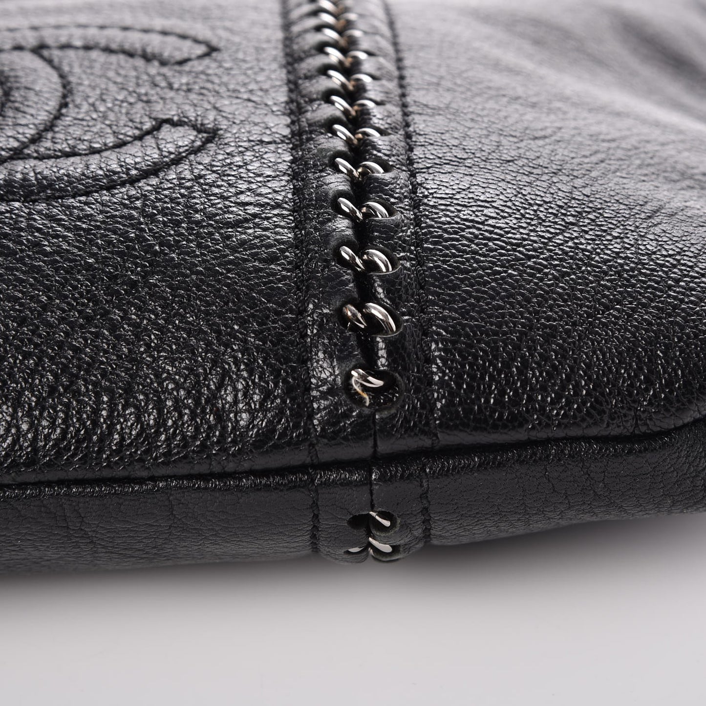 Deerskin Luxe Ligne North South Tote Black