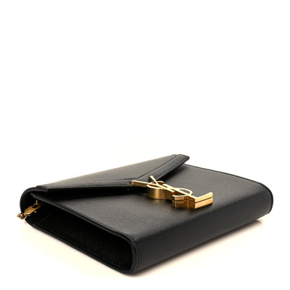 Saint Laurent Grain De Poudre Monogram Cassandra Chain Wallet Black 4 of 11