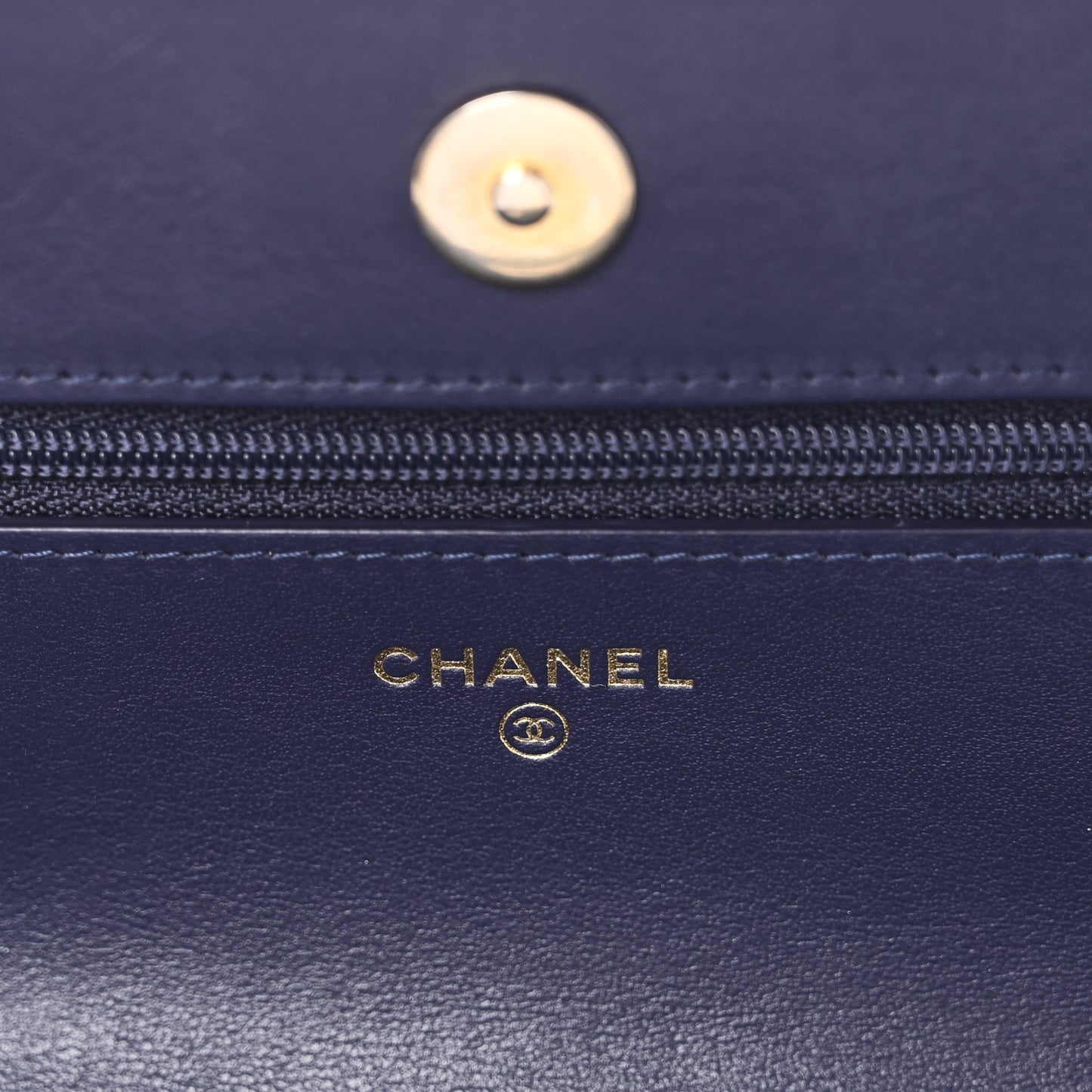 Denim Quilted Chanel 19 Wallet On Chain WOC Blue