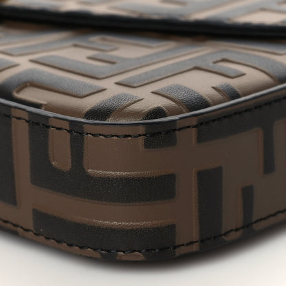 Fendi Vitello Soft F is Fendi Bi-Color FF 1974 Embossed Envelope Wallet On Chain with Pouches Maya Black 11 of 12