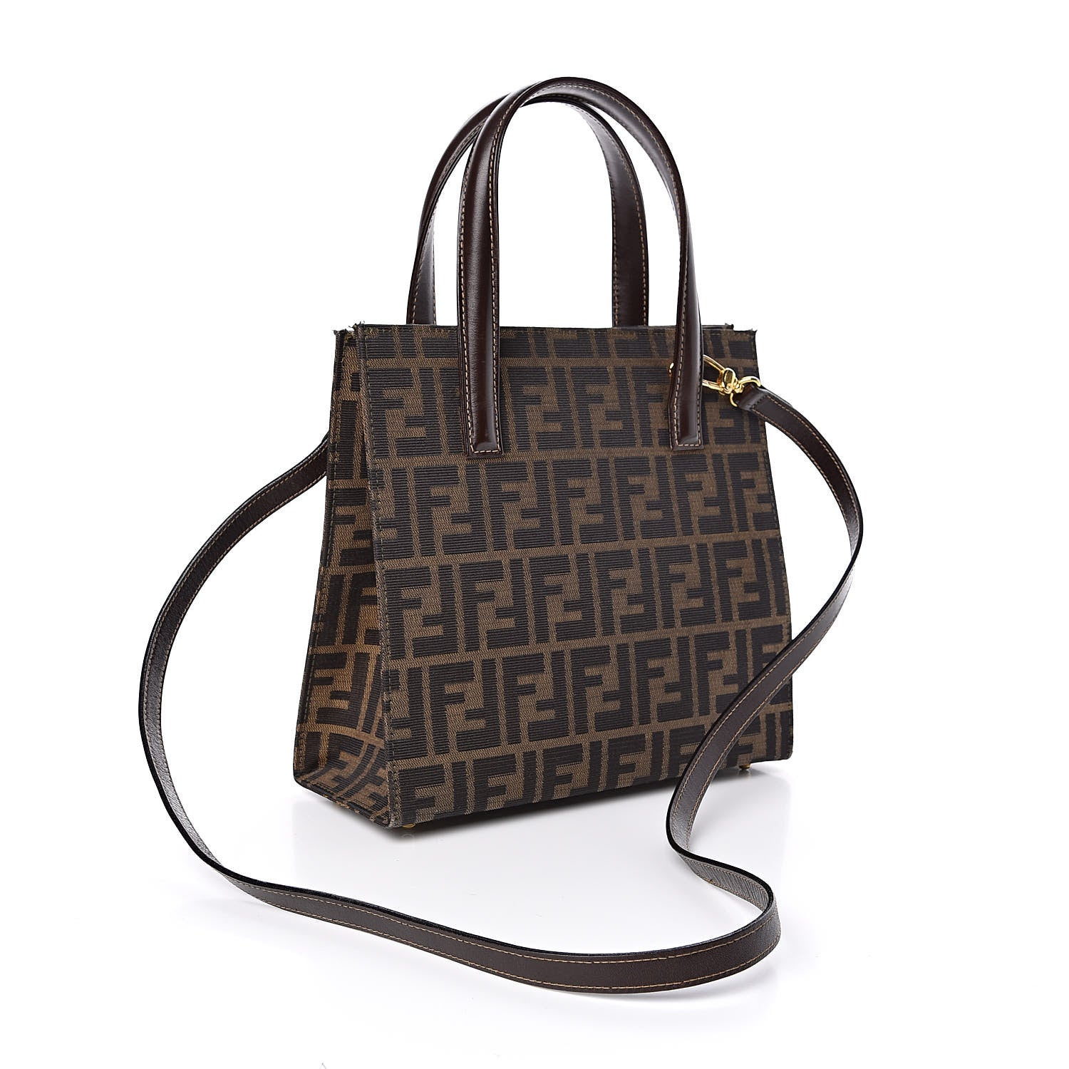 Fendi Zucca Pocket Tote Tobacco 3 of 11