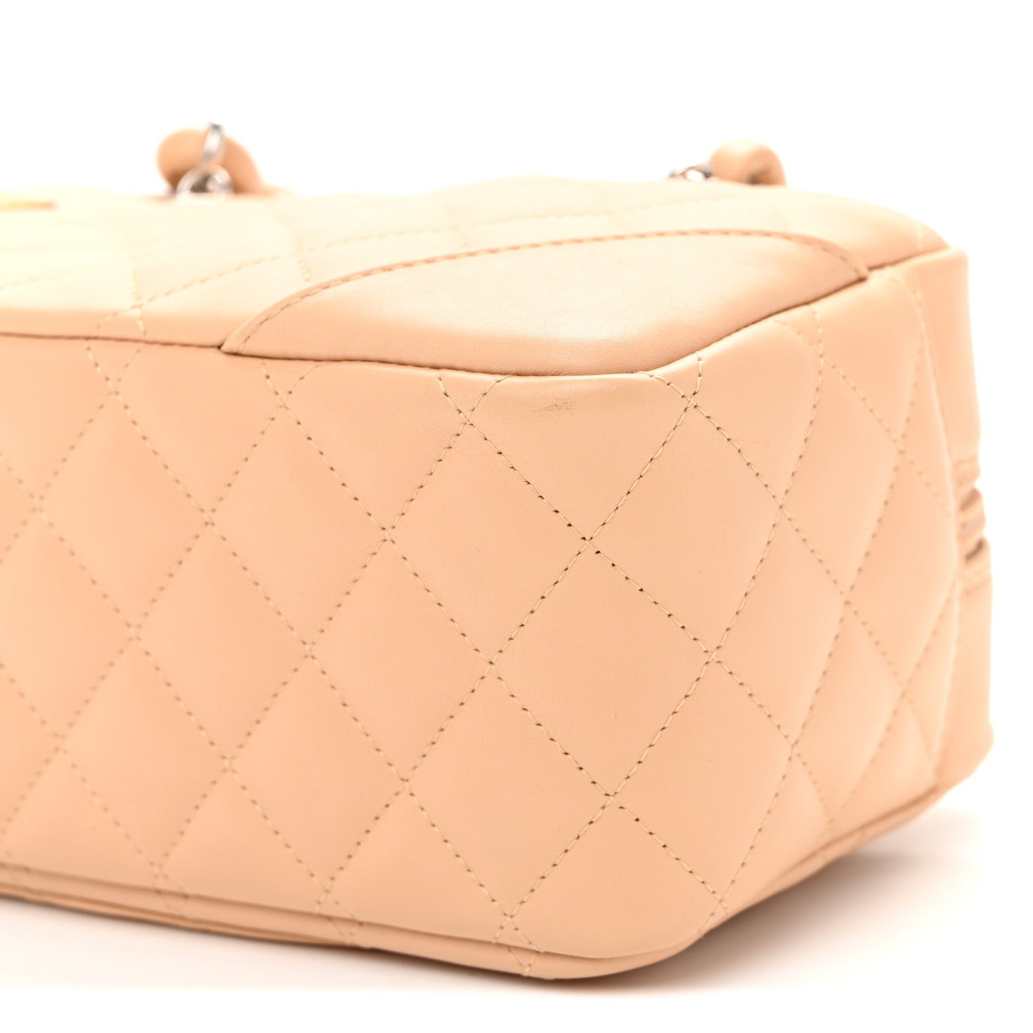 Chanel Calfskin Quilted Small Cambon Bowler Beige 10 of 11