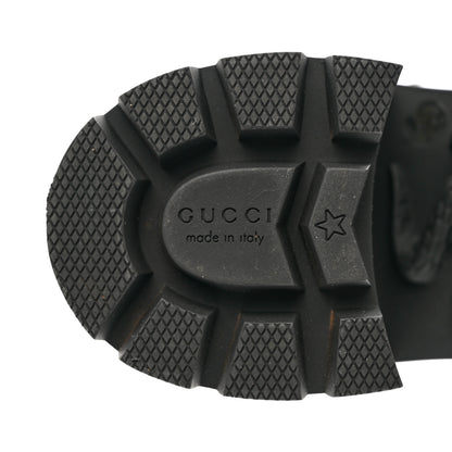 Gucci Apollo Calfskin GG Supreme Nappa Samoa Quilted Lace Up Ankle Boots 38.5 Black 8 of 9