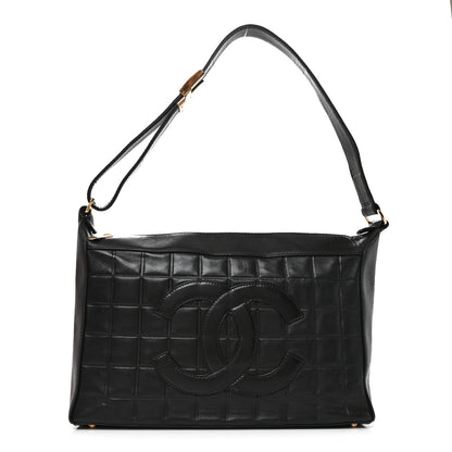 Chanel Lambskin Quilted Medium Chocolate Bar Shoulder Bag Black 1 of 9