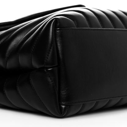 Saint Laurent Calfskin Y Quilted Monogram Medium Loulou Chain Satchel Black 9 of 10