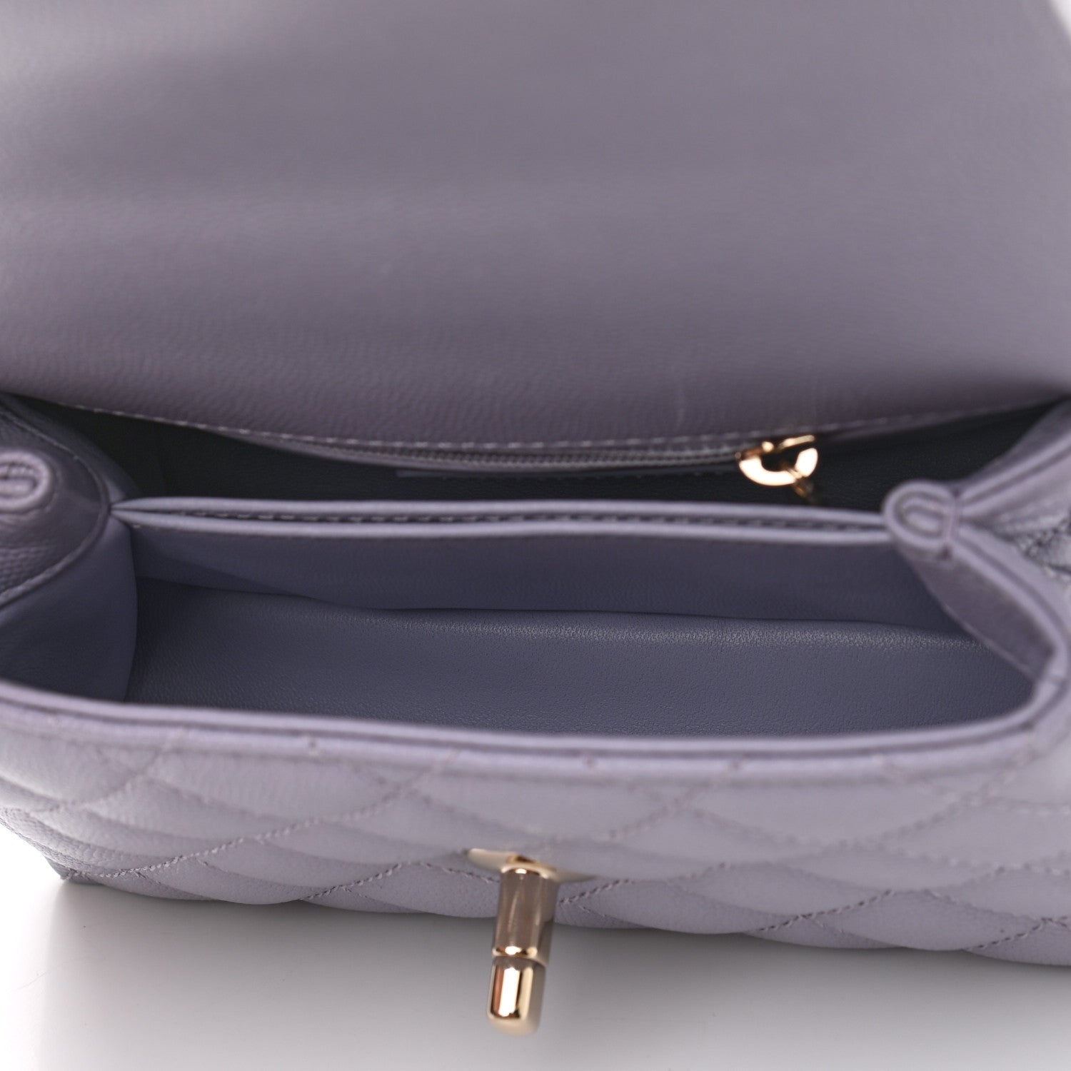 Chanel Caviar Quilted Extra Mini Coco Handle Flap Light Purple 5 of 12