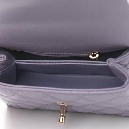 Chanel Caviar Quilted Extra Mini Coco Handle Flap Light Purple 5 of 12