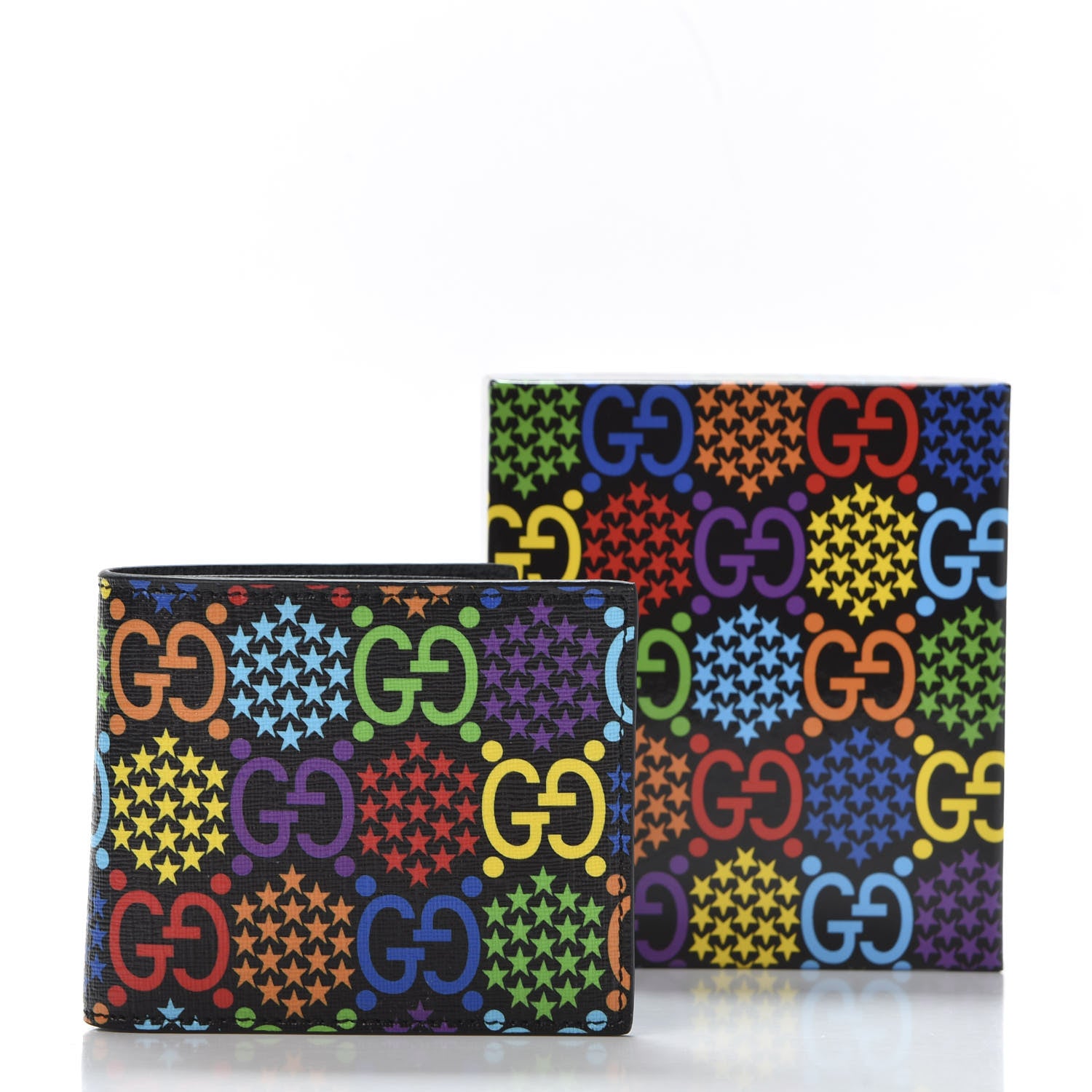 Gucci GG Supreme Monogram Psychedelic Bi-Fold Wallet Black Multicolor 9 of 9