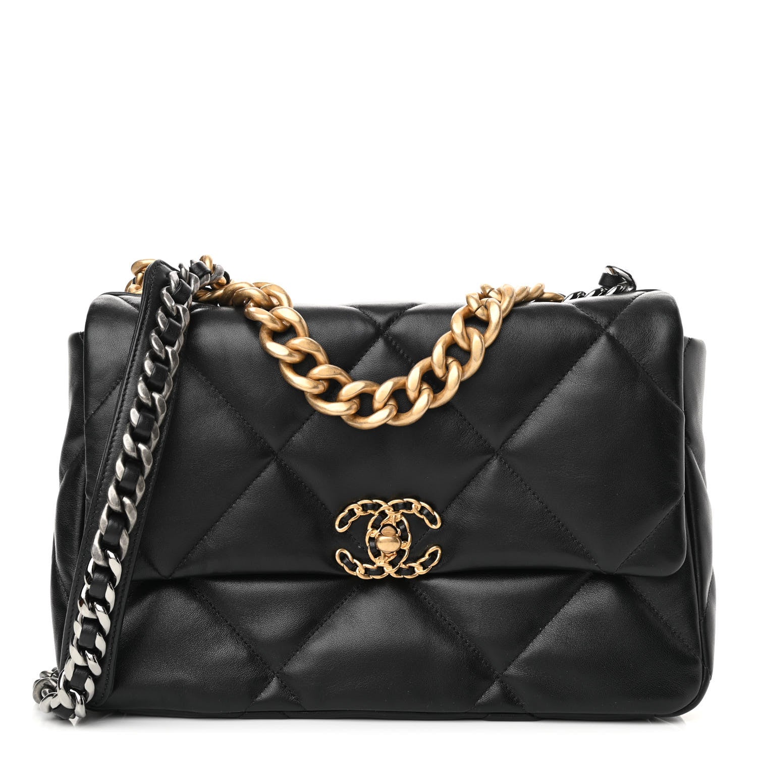Chanel Lambskin Quilted Large Chanel 19 Flap Black 1 of 11