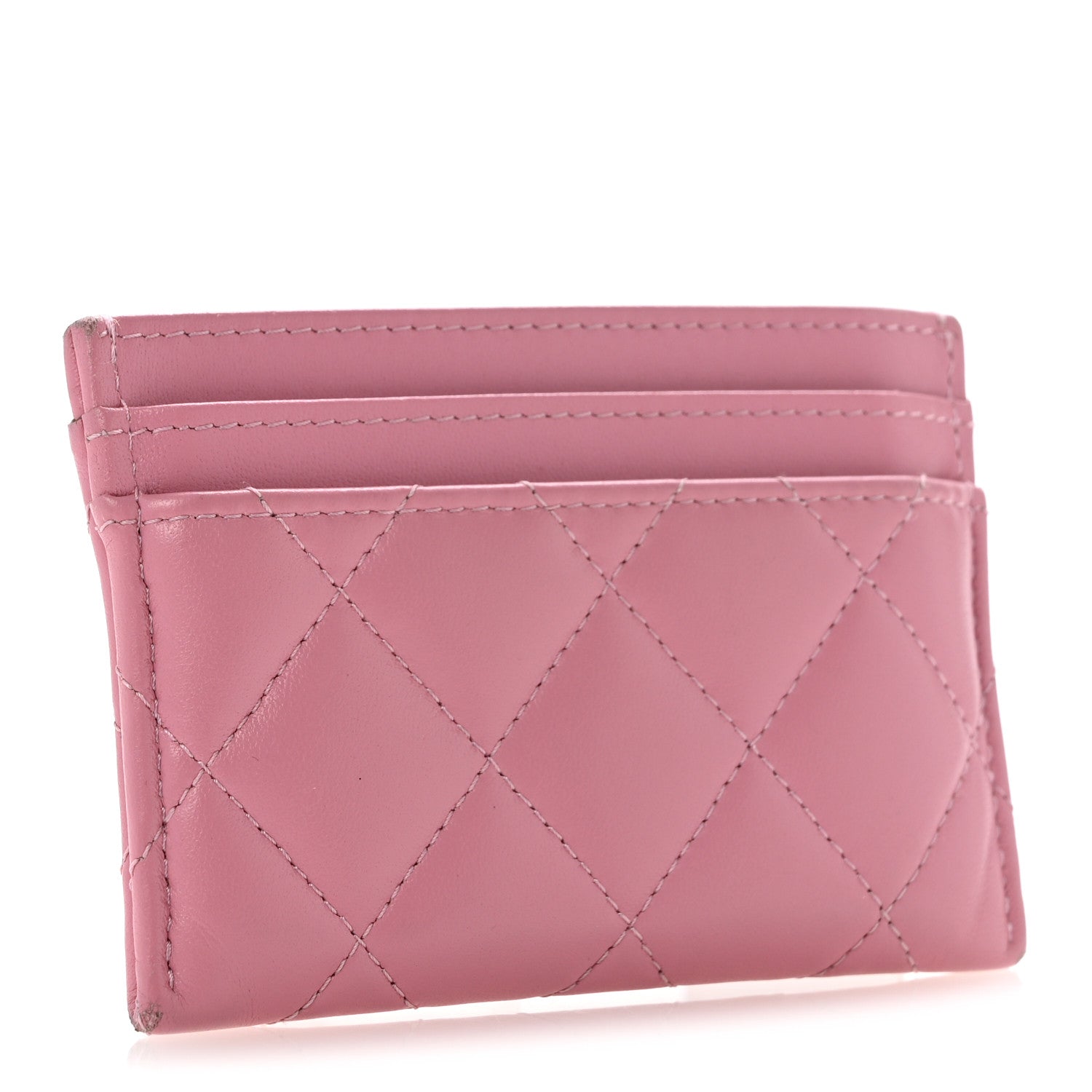 Chanel Lambskin Quilted Crystal Star Card Holder Pink 3 of 11