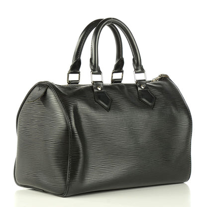 Louis Vuitton Epi Speedy 25 Black 3 of 7