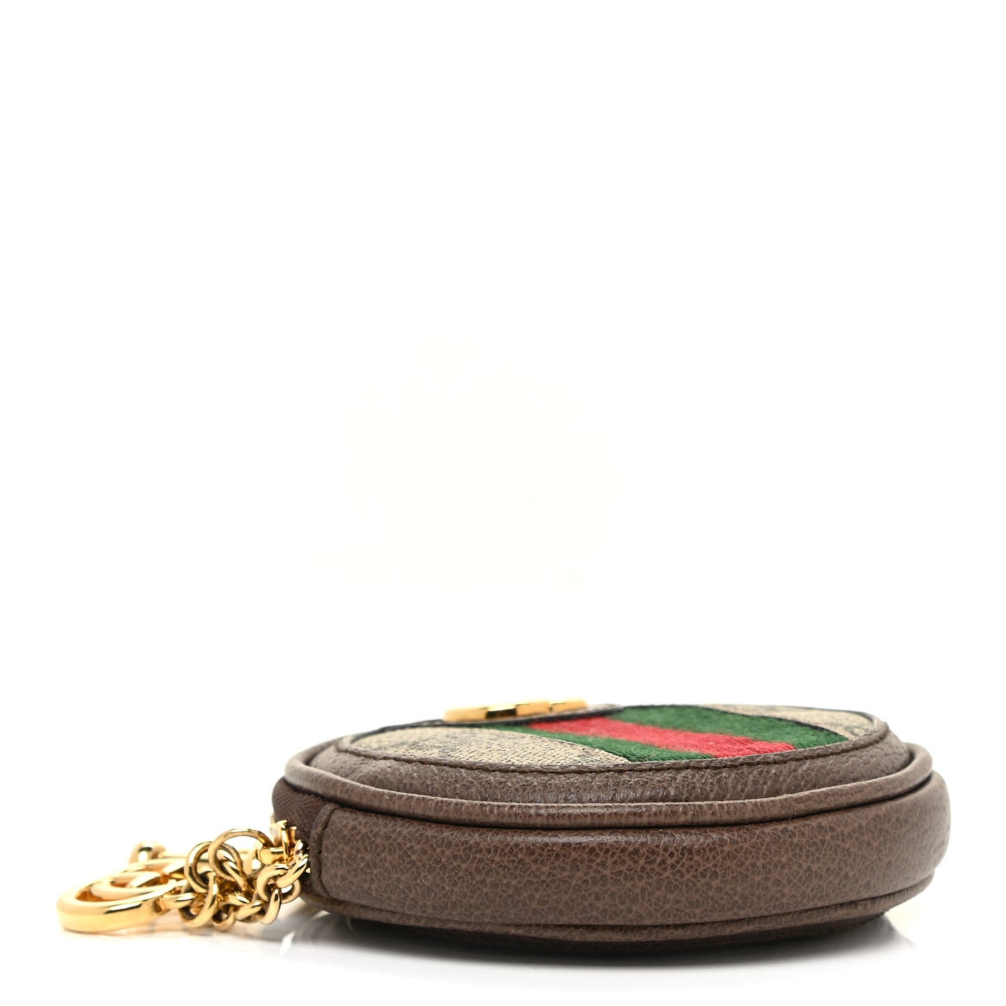 GG Supreme Monogram Web Ophidia Round Coin Purse Beige New Acero
