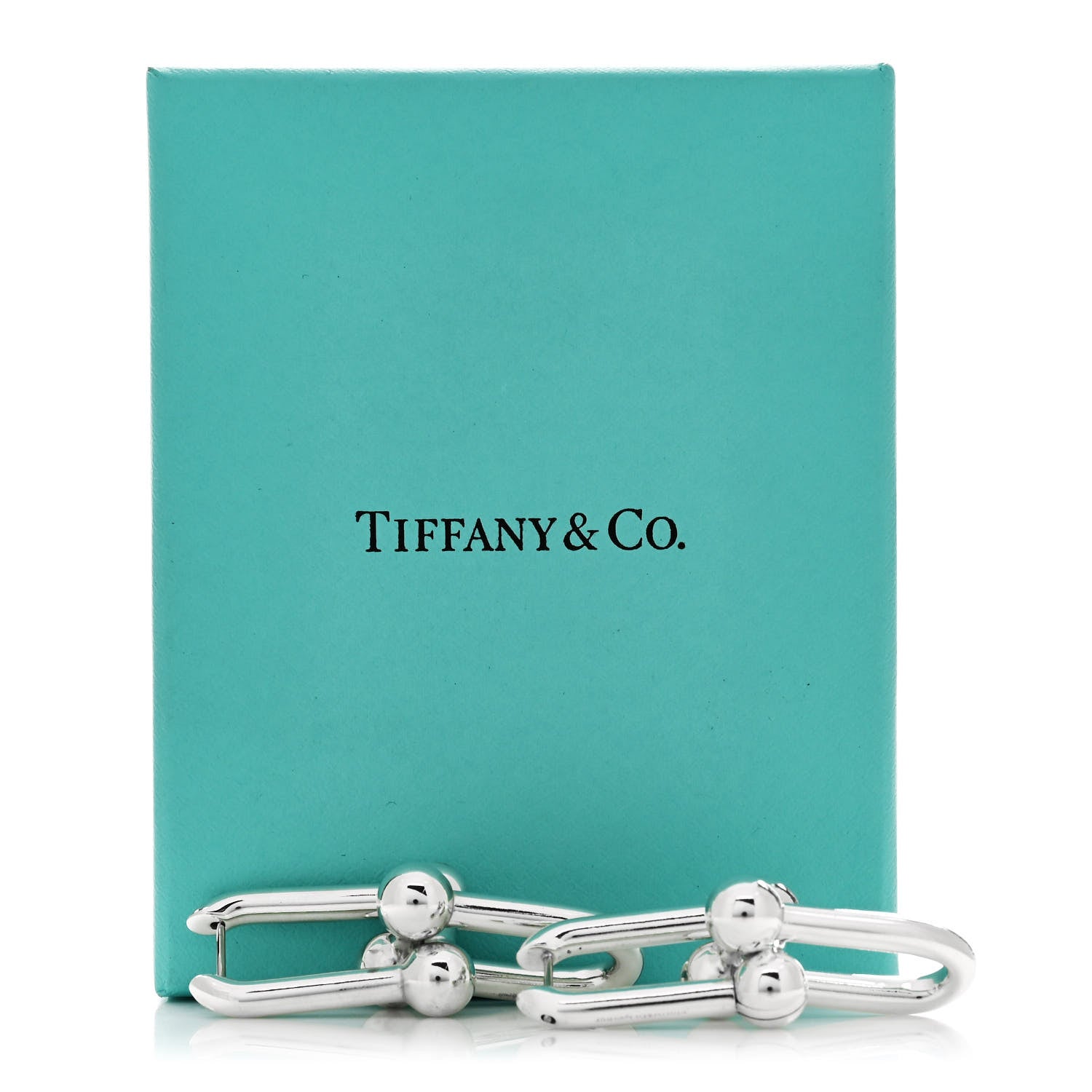 Tiffany Sterling Silver Extra Large HardWear Link Earrings 1245158