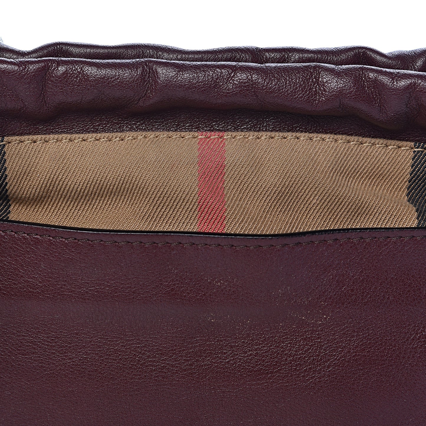 Calfskin House Check Little Crush Deep Claret
