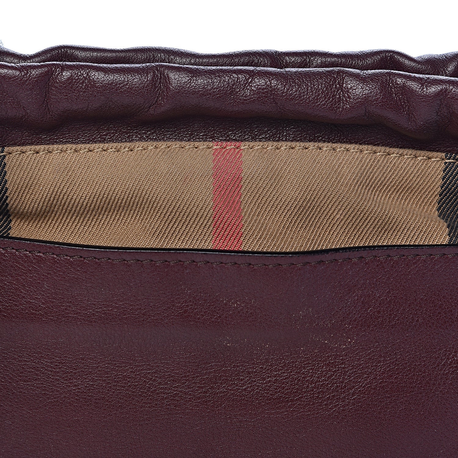Burberry Calfskin House Check Little Crush Deep Claret 9 of 15