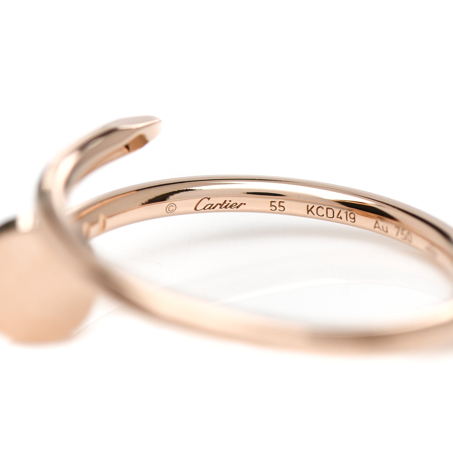 Cartier 18K Pink Gold Small Juste Un Clou Ring 55 7.25 4 of 5