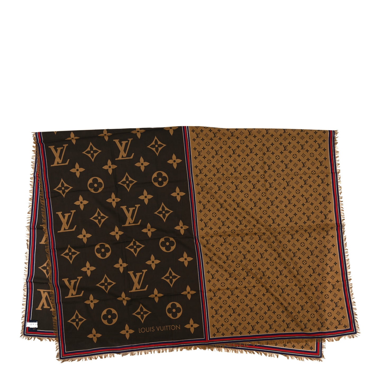 Cotton Monogram Bliss Stole Brown