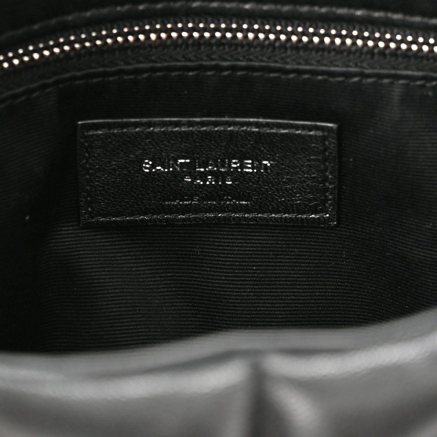 Lambskin Quilted Toy Loulou Puffer Monogram Chain Satchel Black