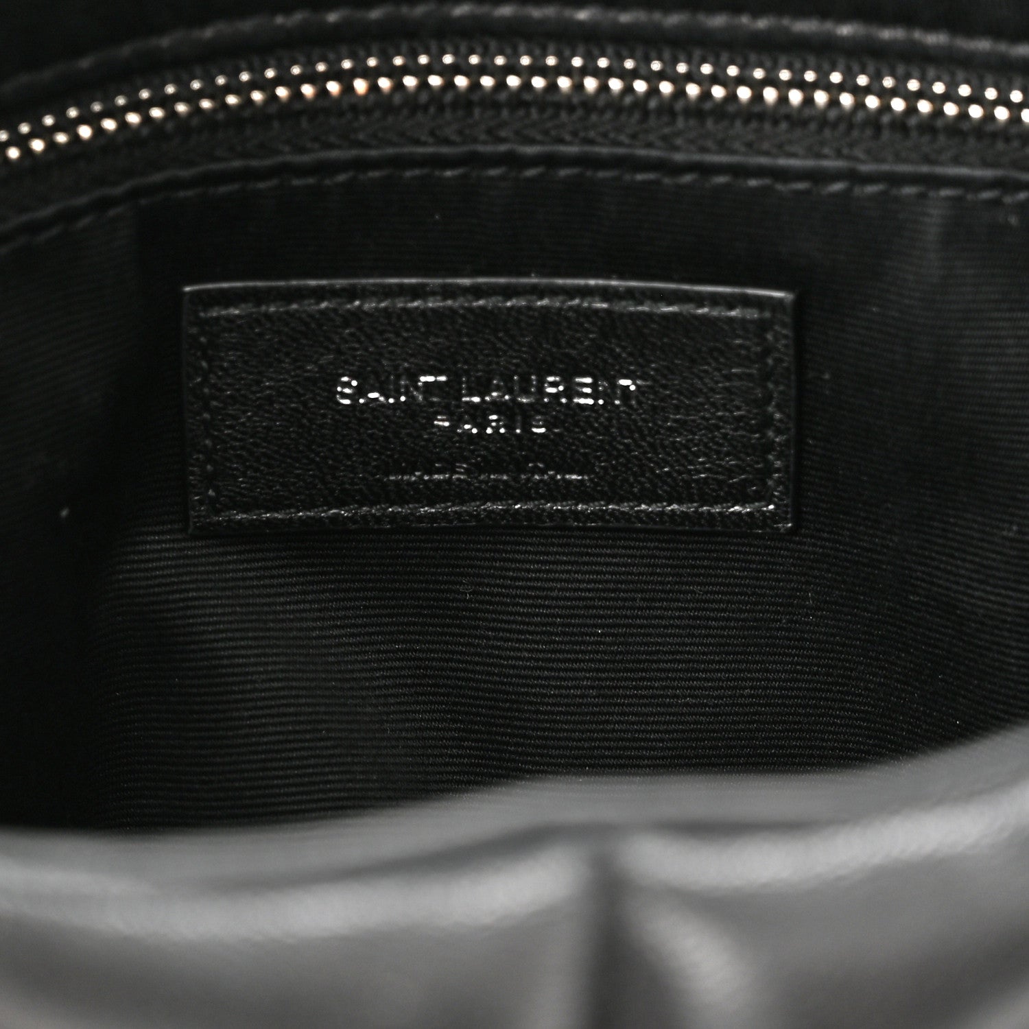 Saint Laurent Lambskin Quilted Toy Loulou Puffer Monogram Chain Satchel Black 7 of 11