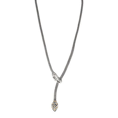 John Hardy Sterling Silver 18K Yellow Gold Legends Naga Dragon Lariat Necklace 1 of 3