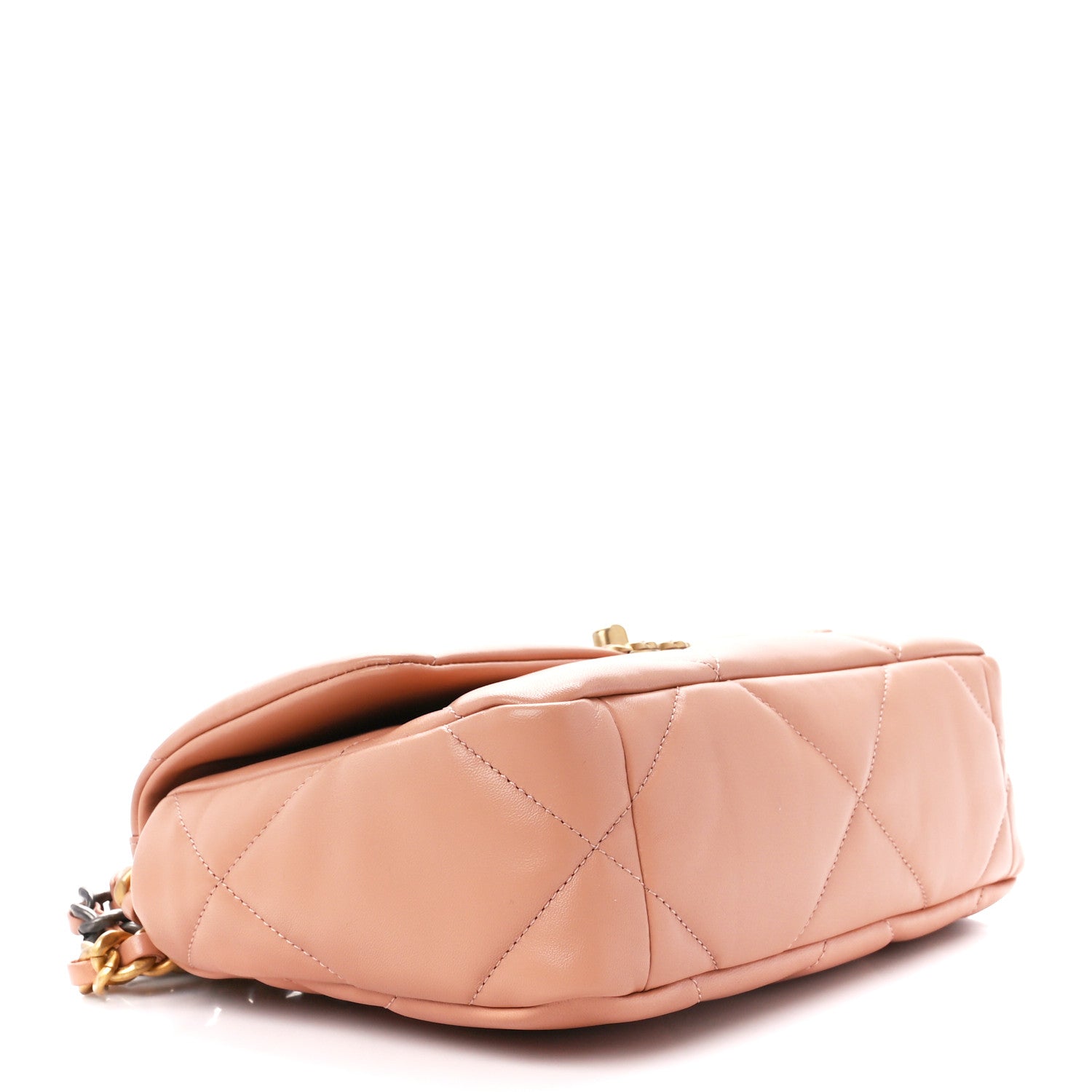Chanel Lambskin Quilted Medium Chanel 19 Flap Beige 4 of 10